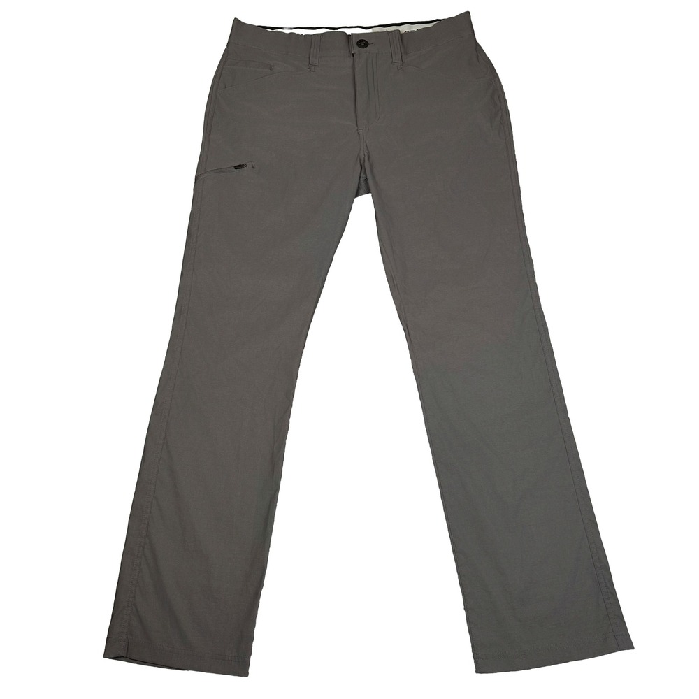 NWOT Orvis Men's Tech Trek Pants Grey Lightweight Hiking Travel Chino 34x32